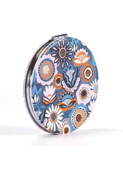 Dynippy Compact Mirror Round Pu Leather Makeup Mirror For Purses Small Pocket Mirror Portable Hand Mirror Doublesided With 2 X 1X Magnification For Woman Mother Kids Great Gift Art  - Image 4