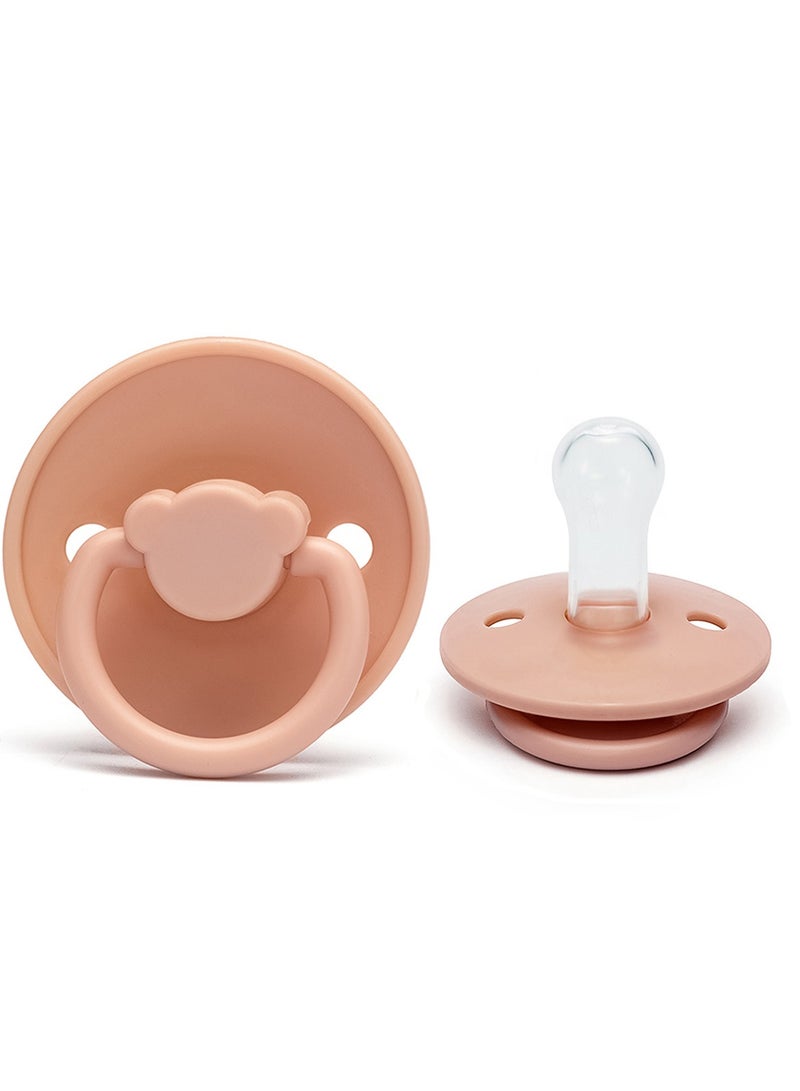 شراء جوي مصاصة أطفال على شكل دب جميل، رأس مسطح من السيليكون عالي النعومة، مناسبة للأطفال من عمر 0 ​​إلى 6 أشهر (وردي) - Image 2
