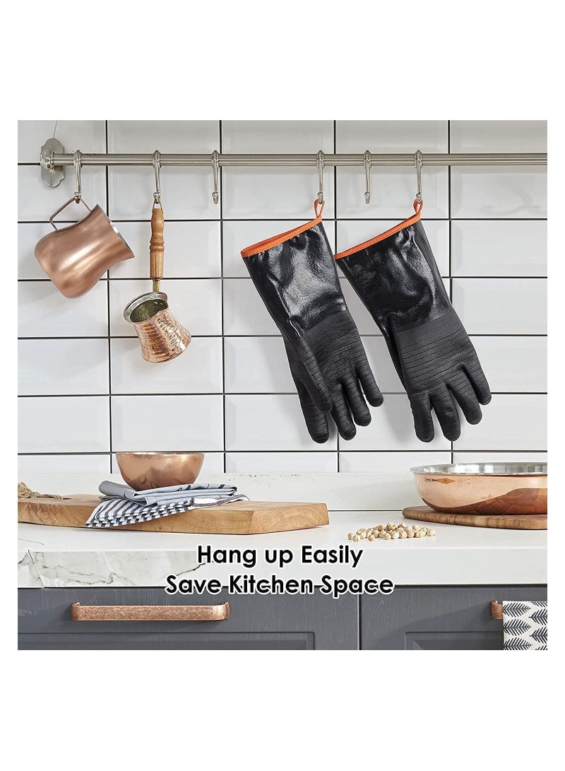 NIBEMINENT Heat Resistant Gloves, SYOSI Long Sleeve Grill Waterproof, Oil-splash-proof, Steam-barbecue-proof, Flame-retardant, Heat-resistant, High-temperature Resistant, Acid-base Corrosion-Proof Gloves  - Image 5