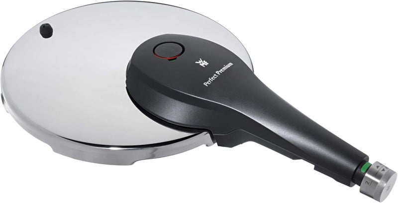 دبليو إم إف طنجرة ضغط WMF Perfect Pressure Cooker سعة 8.5 لتر، مصنوعة من فولاذ مقاوم للصدأ مطلي بشكل فاخر، تحتوي على مستويين للطهي، متوافقة مع غسالات الأطباق، قطرها مناسب للمواقد ذات التقنية التيار المتردد (Induction). - Image 4