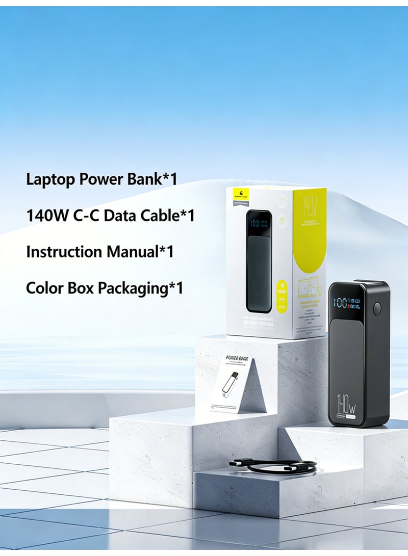 140W Laptop Power Bank, 27000mAh Portable Charger with Smart LED Display, High-Speed PD Fast Charging for MacBooks, Laptops, Phones & Tablets, Airplane-Friendly Battery Pack with  C-C Cable Included - Image 5