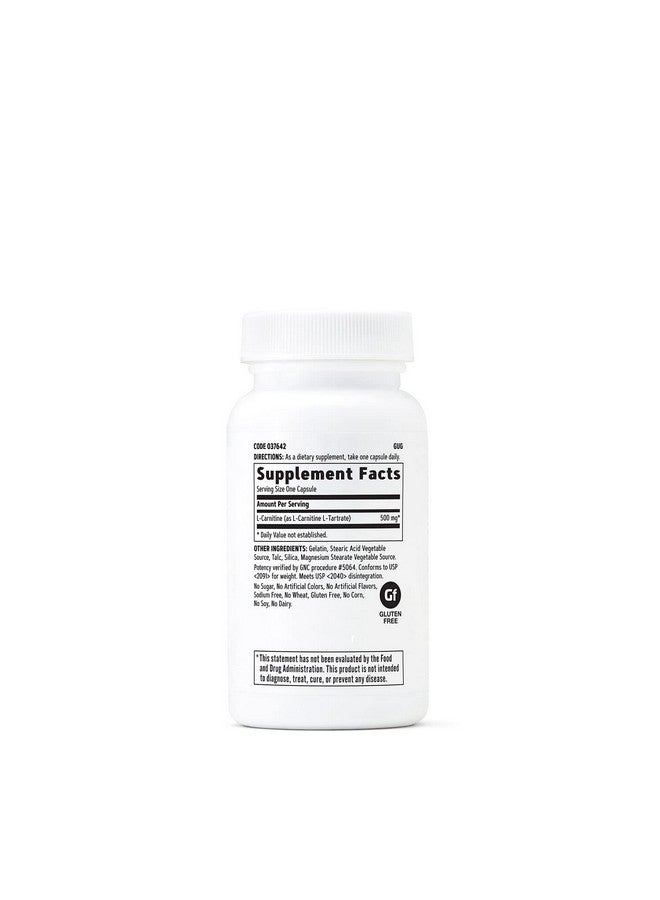 GNC L Carnitine 500Mg 60 Capsules Helps Metabolize Long Chain Fatty Acids - Image 3