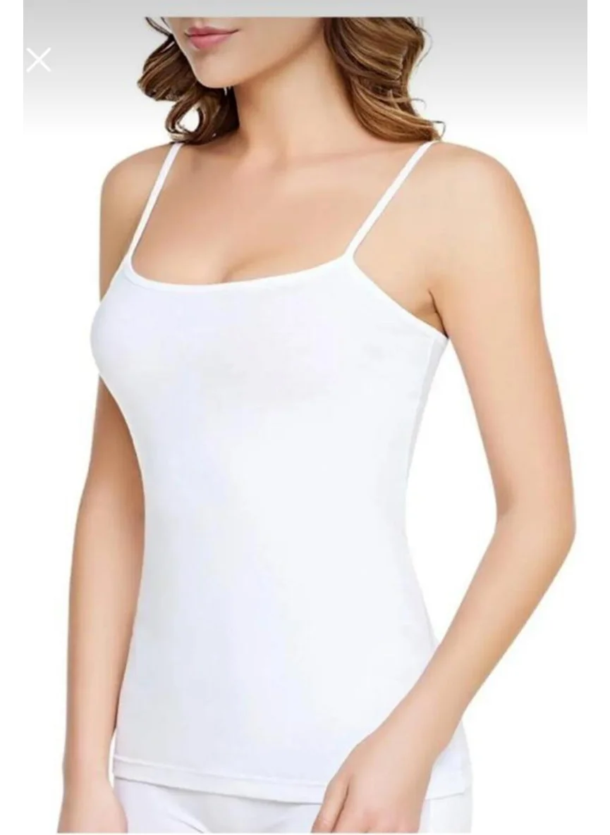 Tutku Ribana Rope Strap Cotton 3-Piece Undershirt