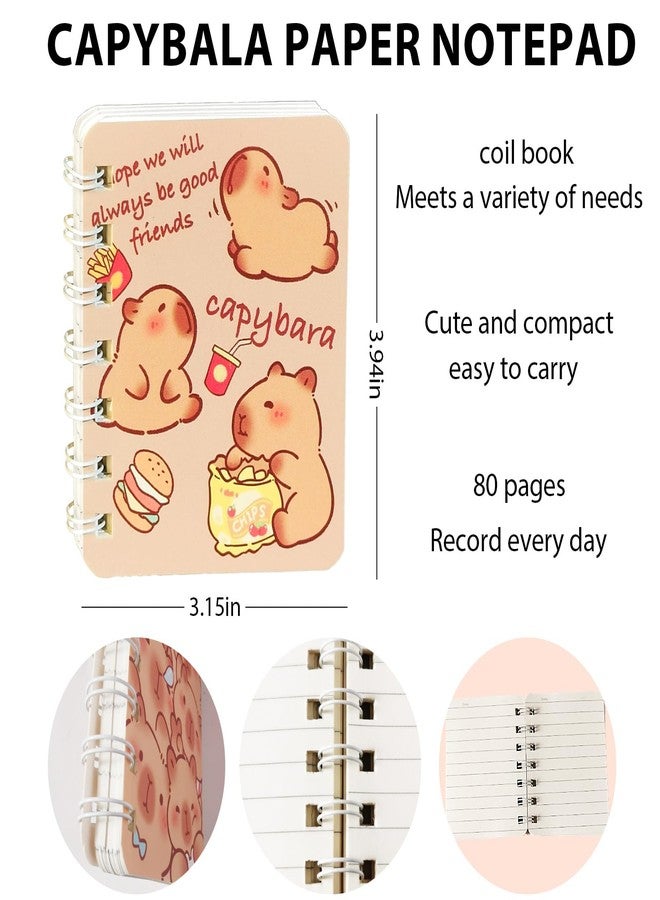 Daphilly 48 Pcs Capybara Gifts Bulk,4-in-1 Ballpoint Pens,Stickers,Notepads,Organza Bulk Gifts Set for Teachers School Office Party Favor Supplies - Image 3