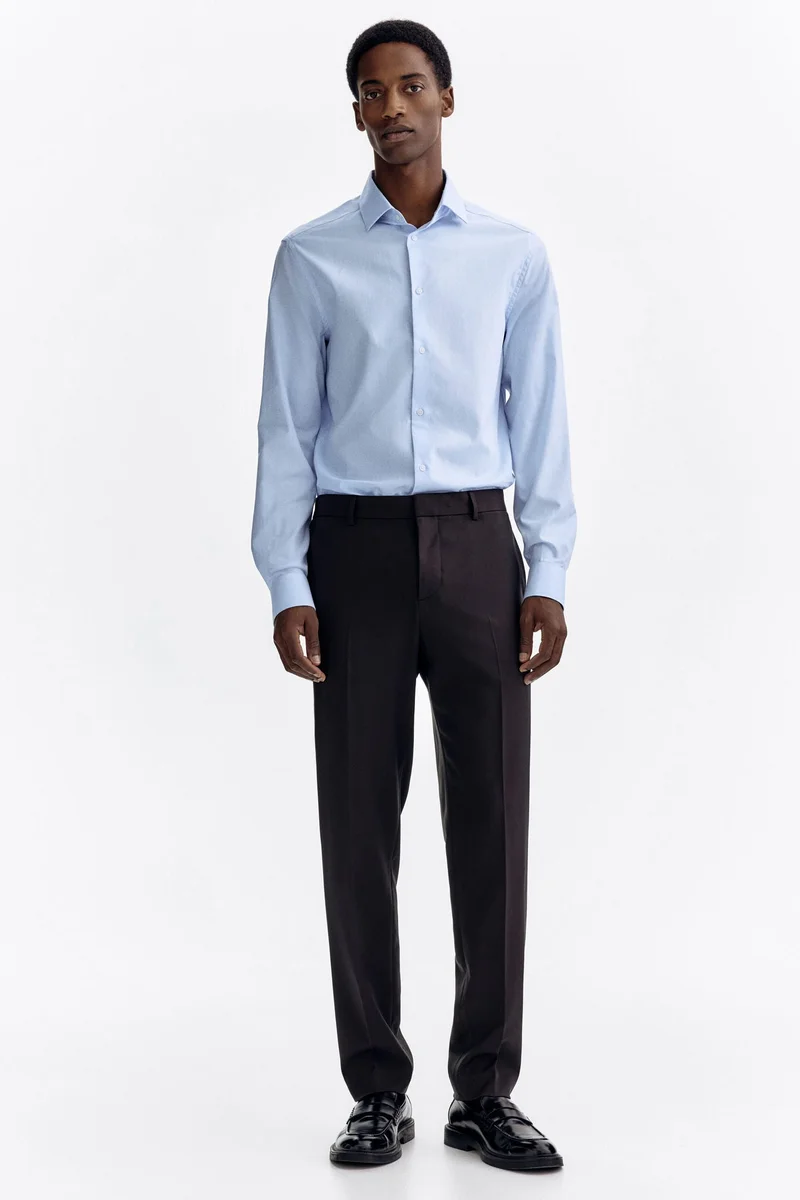 اتش اند ام قميص قطني بقصّة ضيقة