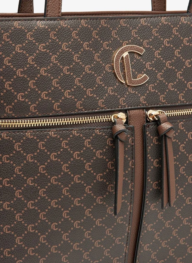 Le Confort BROWN Women's Shopper Monogram Printed for Women | Best Price UAE