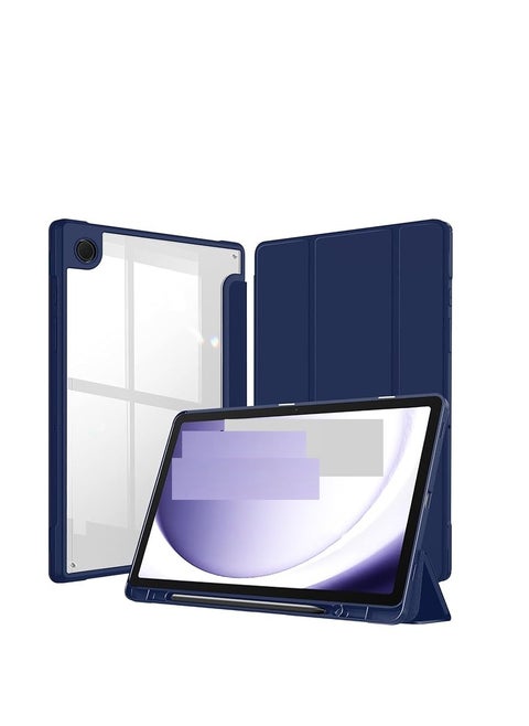 Cover for Samsung Galaxy Tab A9 Plus Cover Case 11 inch, Hybrid Shell Cover Case for Samsung Galaxy Tab A9 Plus/Tab A9+ Tablet Coverwith Transparent Back - BLUE