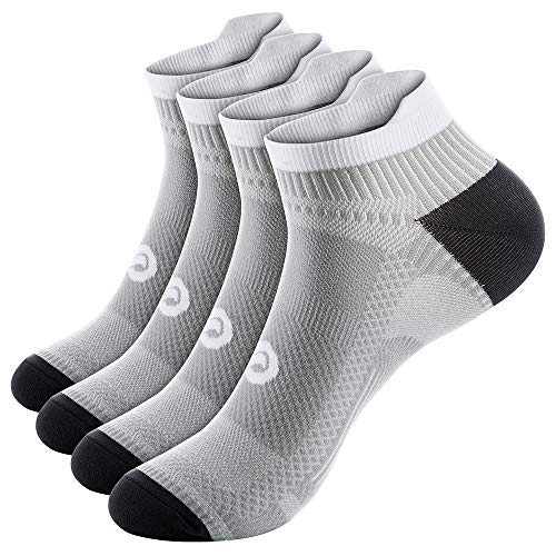 PAPLUS Compression Socks No Show Plantar Fasciitis Sock for Men and Women, Best Low Cut Athletic Running Socks Arch Support Ankle Socks for Plantar Fasciitis, Cycling, Athletic, Gym - Image 1