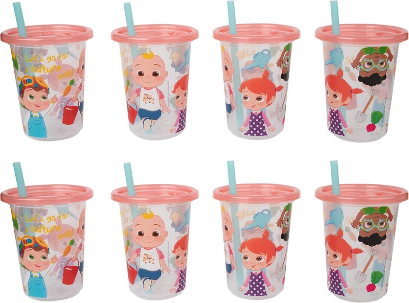 The First Years Take & Toss CoComelon Straw Cups 10 Oz - 8 Toddler Cups - Image 2