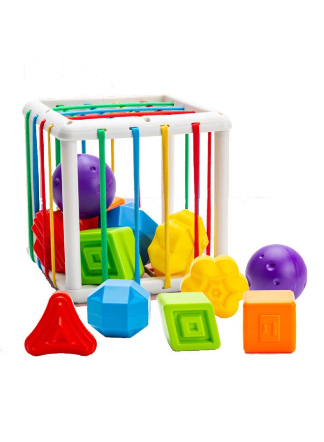 Baby Rainbow Secele Montessori Educational Toys Early Teaching Aids Training Baby Hand-eye Coordination Touch Ball Hand-catching Ball - Image 5