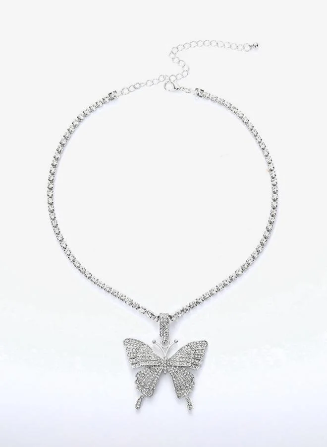 تايك تو قلادة فراشة بأحجار الراين