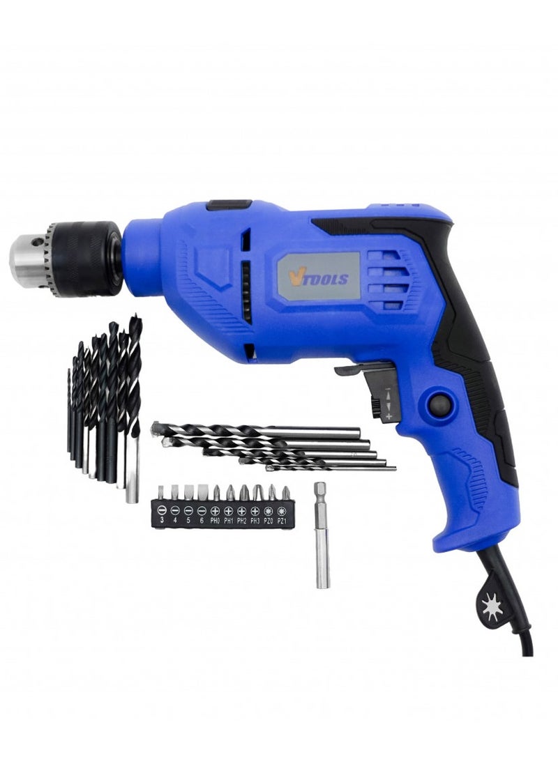 VTOOLS 115 Piece 650 Watt Impact Drill Driver & Home Tool Set DIY Hand Tool Kits For Home Office Garden Portable Storage Case  - Image 3