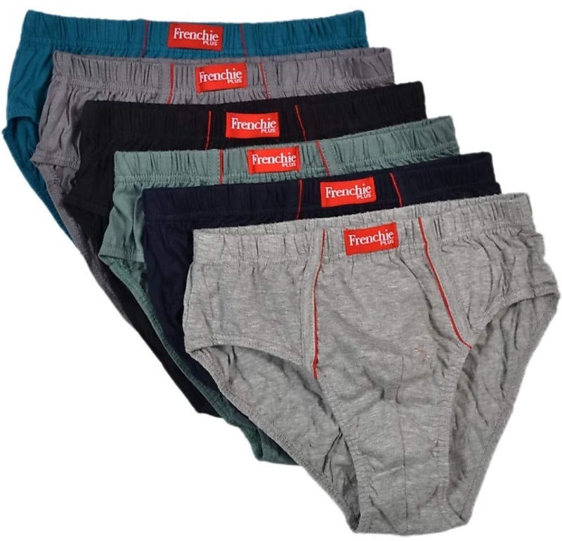 VIP Frenchie Plus Mens Cotton Brief (Pack of 6) Assorted - Image 5