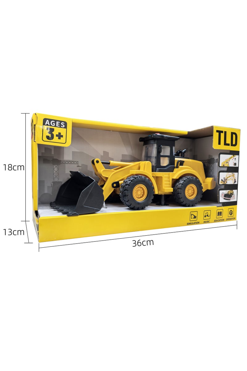 TLD 🚜 Inertia-Powered Bulldozer Toy Truck – Realistic Construction Vehicle with Sound Effects, Durable ABS Plastic, Educational Engineering Toy for Boys Girls Ages 3+, Push-and-Go Function 🚧 - Image 1