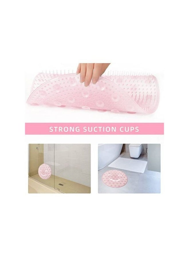 A set of two soft and flexible silicone foot pads that help to gently clean and massage the feet and body, with a non-slip base to ensure safety during showering. - Image 3