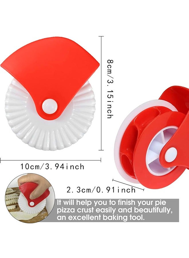 Pastry Cutting Wheel & Rolled Pastry Pie Crimper, Baking & Cooking Tool for Apple Pie Crust or Ravioli Pasta - Image 2
