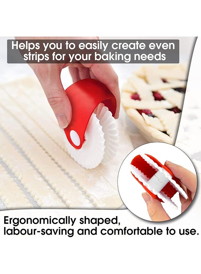 Pastry Cutting Wheel & Rolled Pastry Pie Crimper, Baking & Cooking Tool for Apple Pie Crust or Ravioli Pasta - Image 5