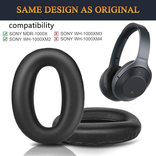 INF Ear Pads Compatible with Sony MDR-1000X WH-1000XM2 Black 1 Pair - Image 3