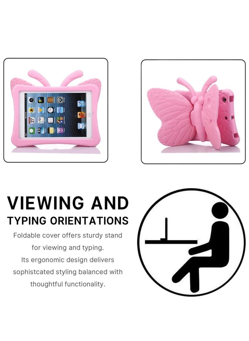 iPad 10.2 Inch Case for Kids(2021/2020/2019 Model,9/8/7 Generation), Shockproof Kickstand Butterfly Cover Non-Toxic EVA Foam Wings Kid-Proof Rugged Bumper Boy Girl Gift for iPad 10.2 - Image 5