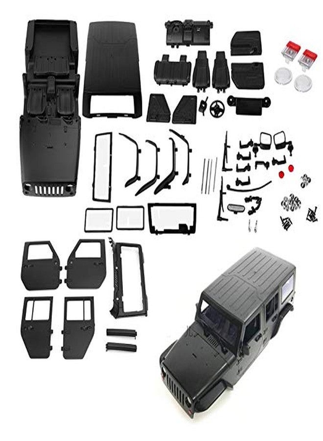 YSKMLOLP 1/10 Jeep Hard Body Shell kit,Open Car Shell Kit 313mm Wheelbase for RC Crawler Car Axial SCX10 SCX10 II 90046 90047 RGT EX86100 (Plain Colour) - Image 3