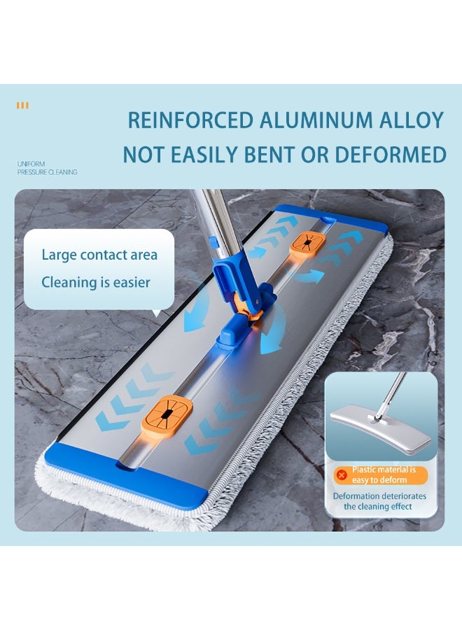 Large Flat Mop and Bucket Set, 360° Rotatable Adjustable Hardwood Floor Cleaning Mop with 6 Reusable Mop Pads, Wet and Dry Use Microfiber Mop, for Floor and Window Cleaning (Rectangle) - Image 3