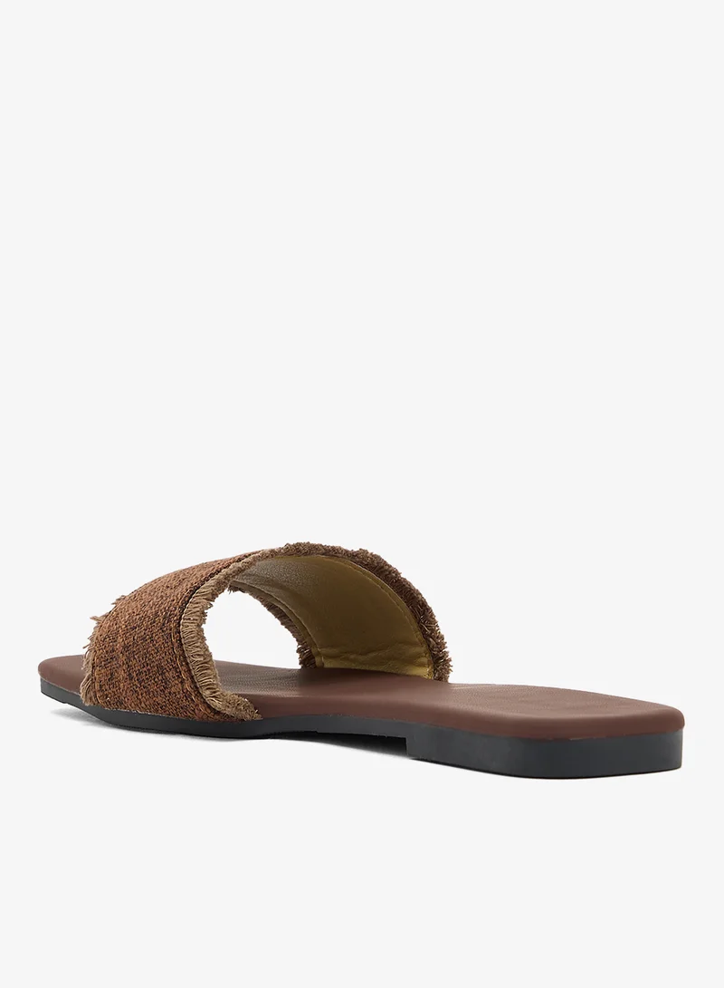 Ginger Fringe Detail Flat Sandals