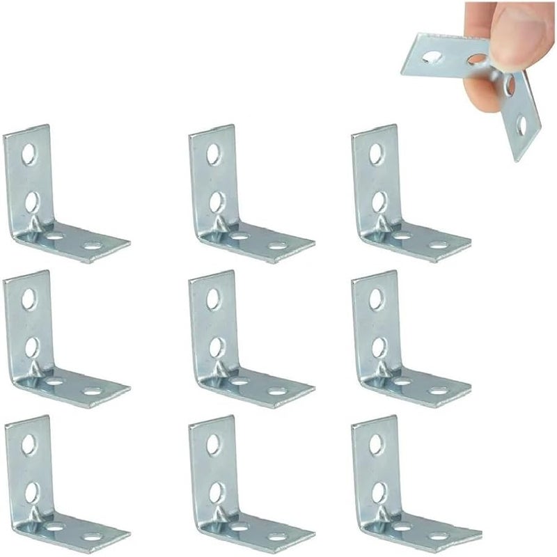 RWRAPS 10 Pack L Shaped Corner Brackets 2x2 Inch Metal Furniture Braces for Drawer Shelf Wall - Image 2