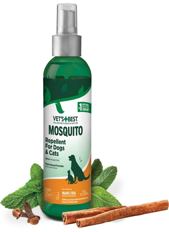 Vet's Best Vet's Best Mosquito Repellent for Dogs and Cats | Repels Mosquitos with Certified Natural Oils | Deet Free | 8 Ounces  - Image 1