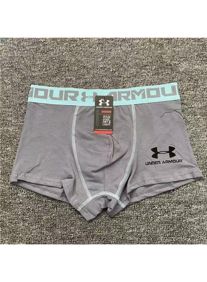 UA 2 Pieces Boxer Brief For Men Blue And Grey - Image 1