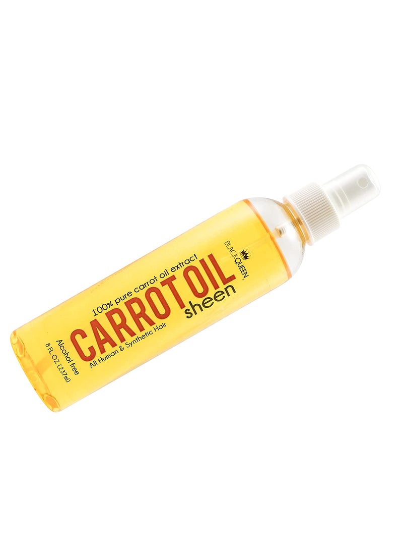 Black Queen - Black Queen Carrot Oil Sheen Spray  Vibrant Shine for 4C Hair Locs Braids Twists  Lightweight USAMade 8 oz - Image 1