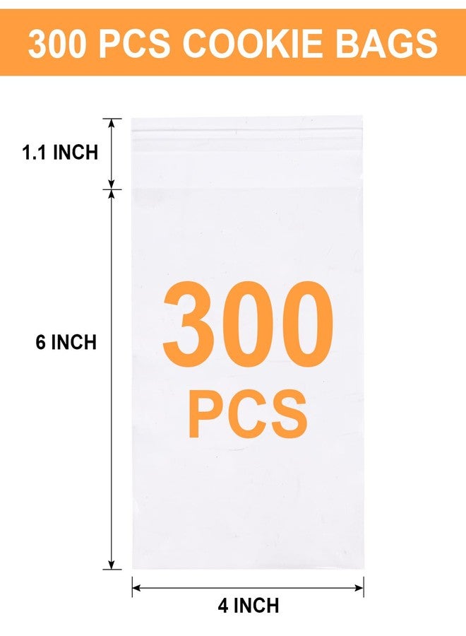 Naiircool 300 Pcs Self Adhesive Cookie Bags, 4x6 Inches Self Sealing Cellophane Bags, Clear Resealable Cellophane Bag for Packaging, Cookies, Gifts, Candy, Food - Image 2