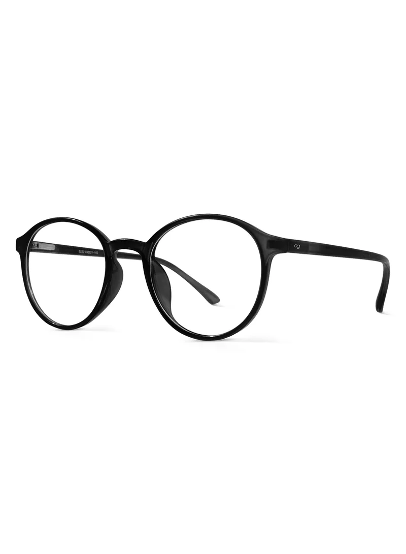 Woggles Opaque Dot Round Blue Screen Glasses |Men & Women|100% UV Protection