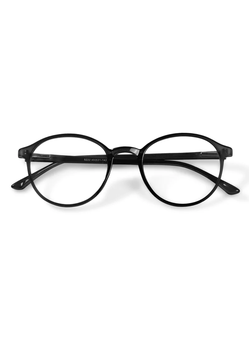 Woggles Opaque Dot Round Blue Screen Glasses |Men & Women|100% UV Protection