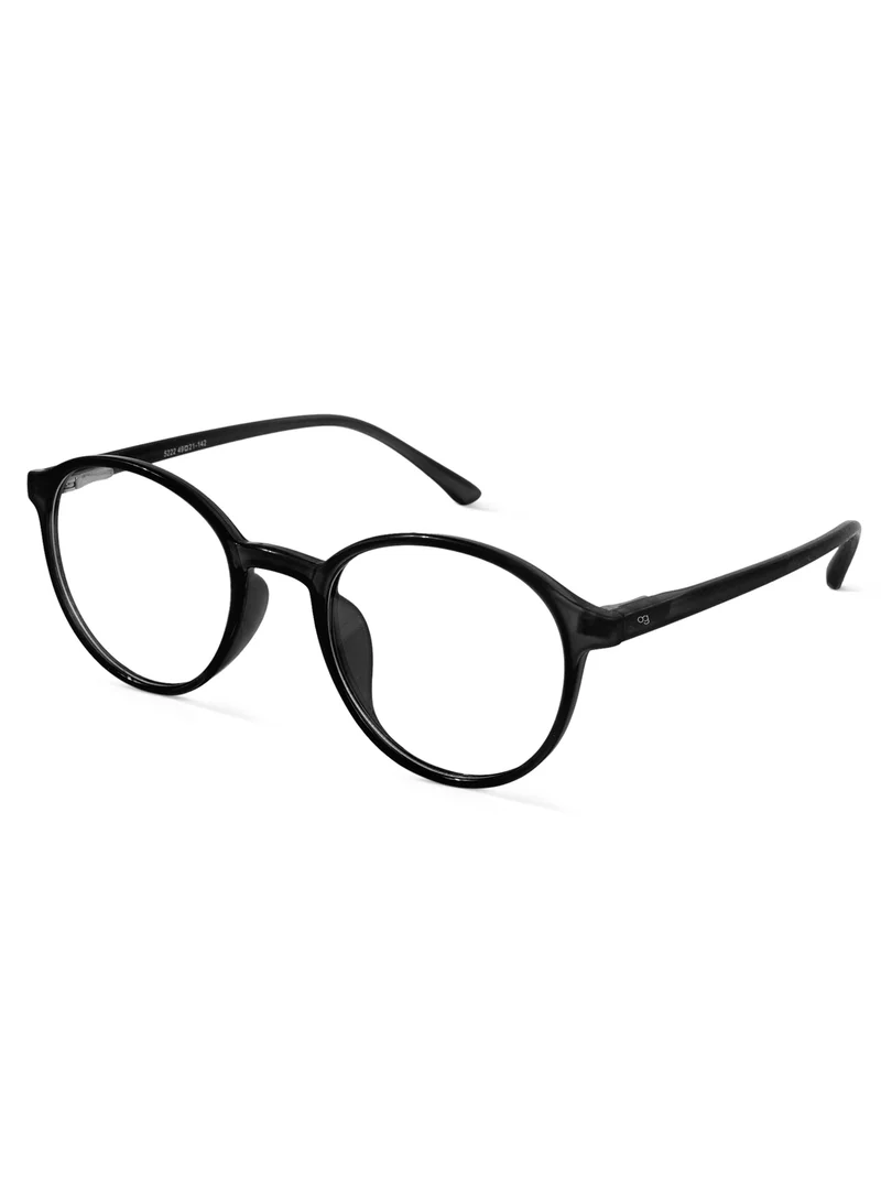 Woggles Opaque Dot Round Blue Screen Glasses |Men & Women|100% UV Protection