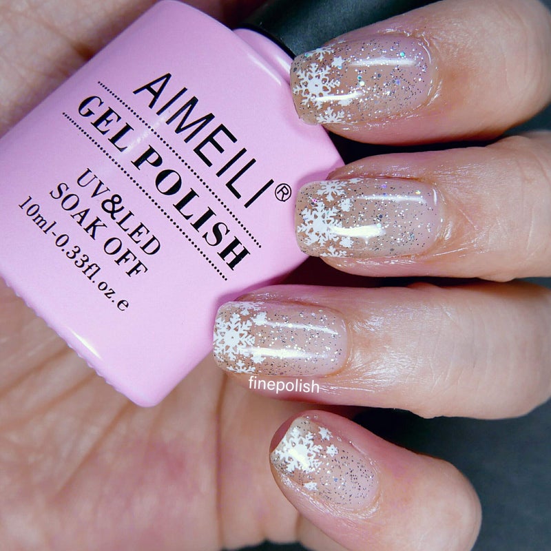AIMEILI Soak Off U V LED Glitter Gel Nail Polish - Silver Glitter Explosion (023) 10ml - Image 3