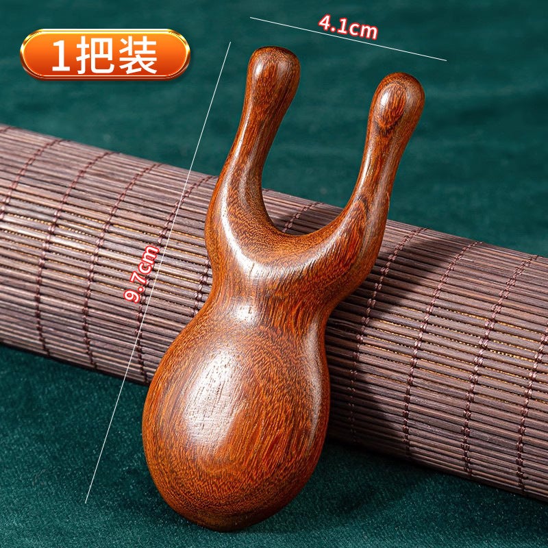 Loquat Massage comb sandalwood eye face nose bridge frog massager home head Meridian facial nose scraper 【High quality sandalwood comb】 1 pack