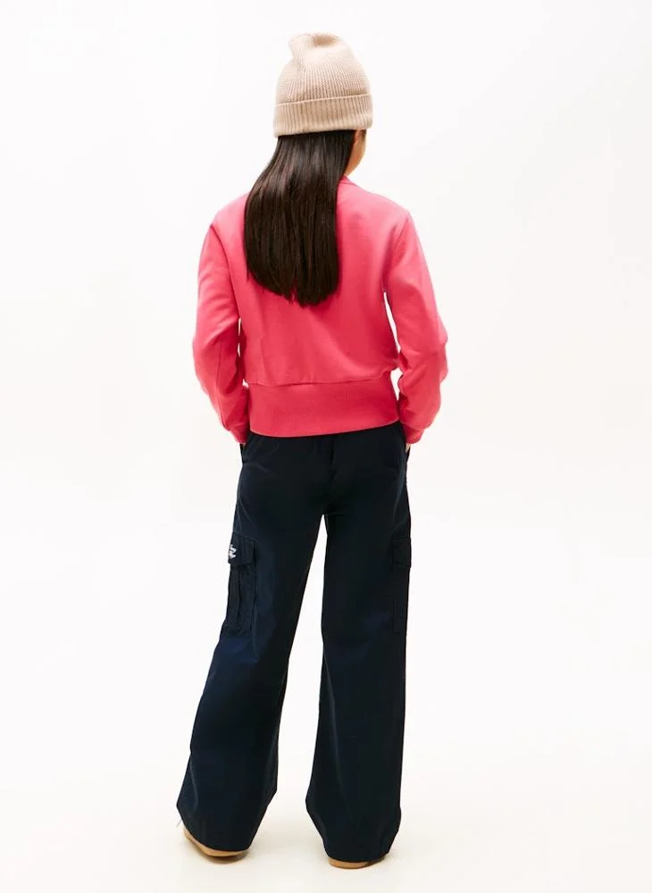 تومي هيلفيغر كنزة قطنية بشعار للأطفال