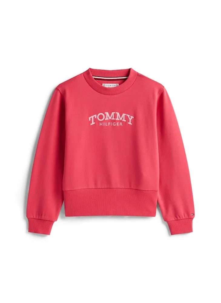 TOMMY HILFIGER Kids Logo Crew Neck Sweatshirt
