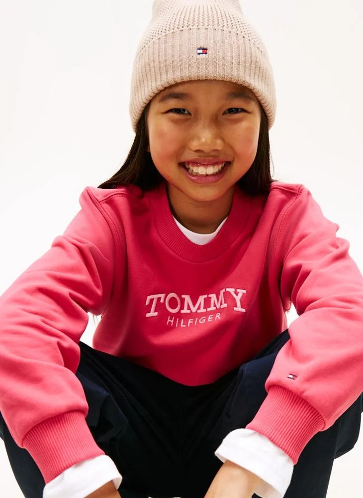 TOMMY HILFIGER Kids Logo Crew Neck Sweatshirt