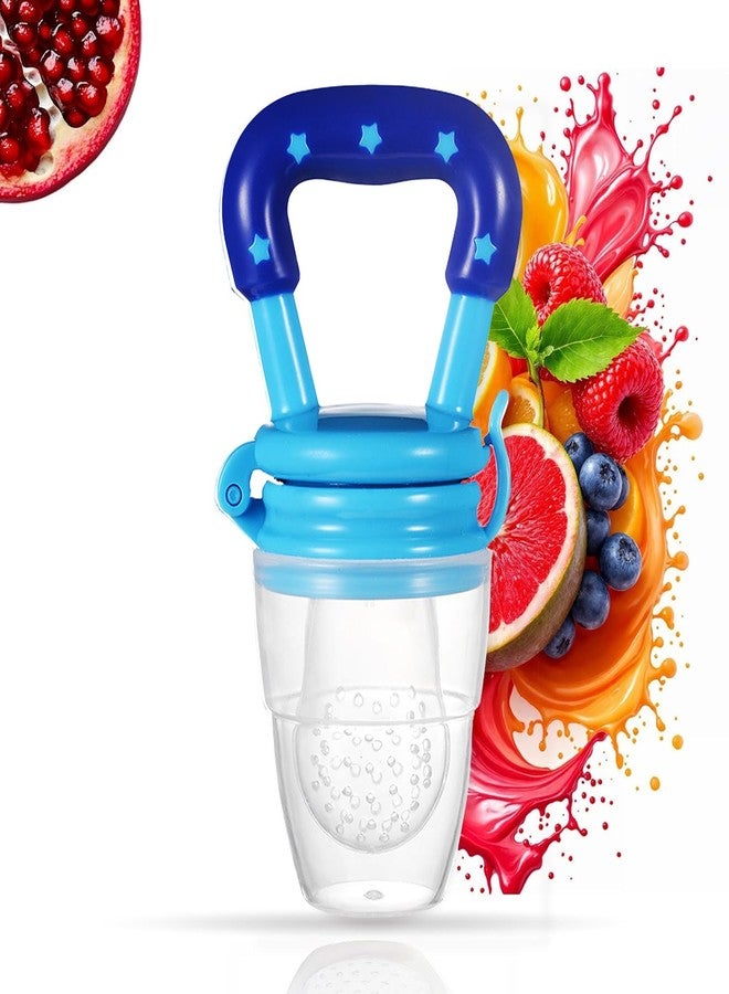 FIMALIA 2-in-1 Baby Fruit Feeder Pacifier & Teething Toy BPA-Free Food Grade Silicone Nibbler for Toddlers & Infants Easy to Clean Self-Feeding Tool with Dustproof Cover and Safety Lock - Image 1