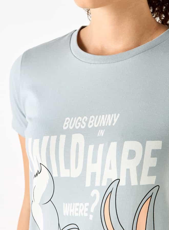 اس بي كاركترز تيشيرت بأكمام قصيرة وطبعات باجر باني - Image 4