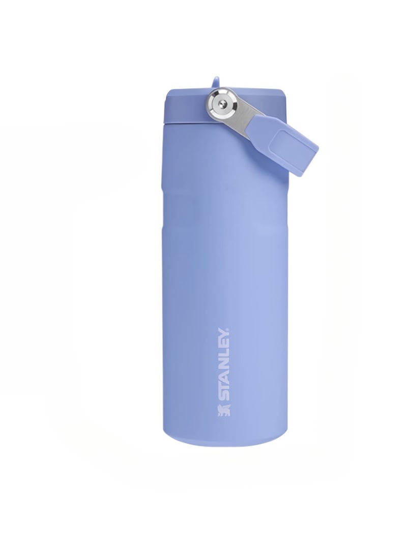 Stanley Flip Straw Drinking Bottle, Lightweight And Leak Resistant Water Bottle, BPA Free Stainless Steel Thermal Mug, Portable Water Flask For School Gym Running Hiking, (1pc, Blue, 473ML)
