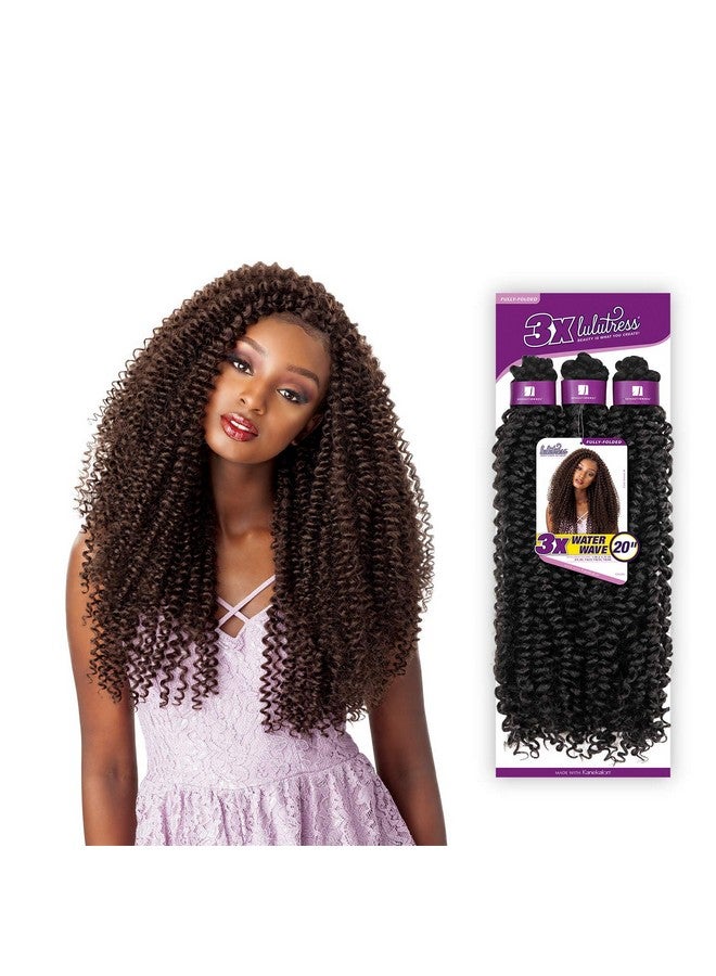 Sensationnel Lulutress Crochet Braiding Hair Diy Hair Style Crochet Braids Hair Extensions All Kanekalon Flame Retardant Synthetic Fiber Premade Precurled Locs And Twists Color Braids 3X Water Wave 20 (4) - Image 3
