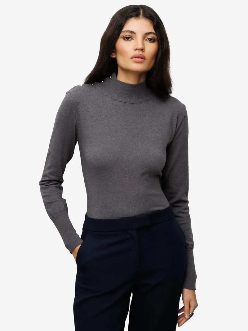 MixRay MIXRAY Turtleneck Knit Sweater