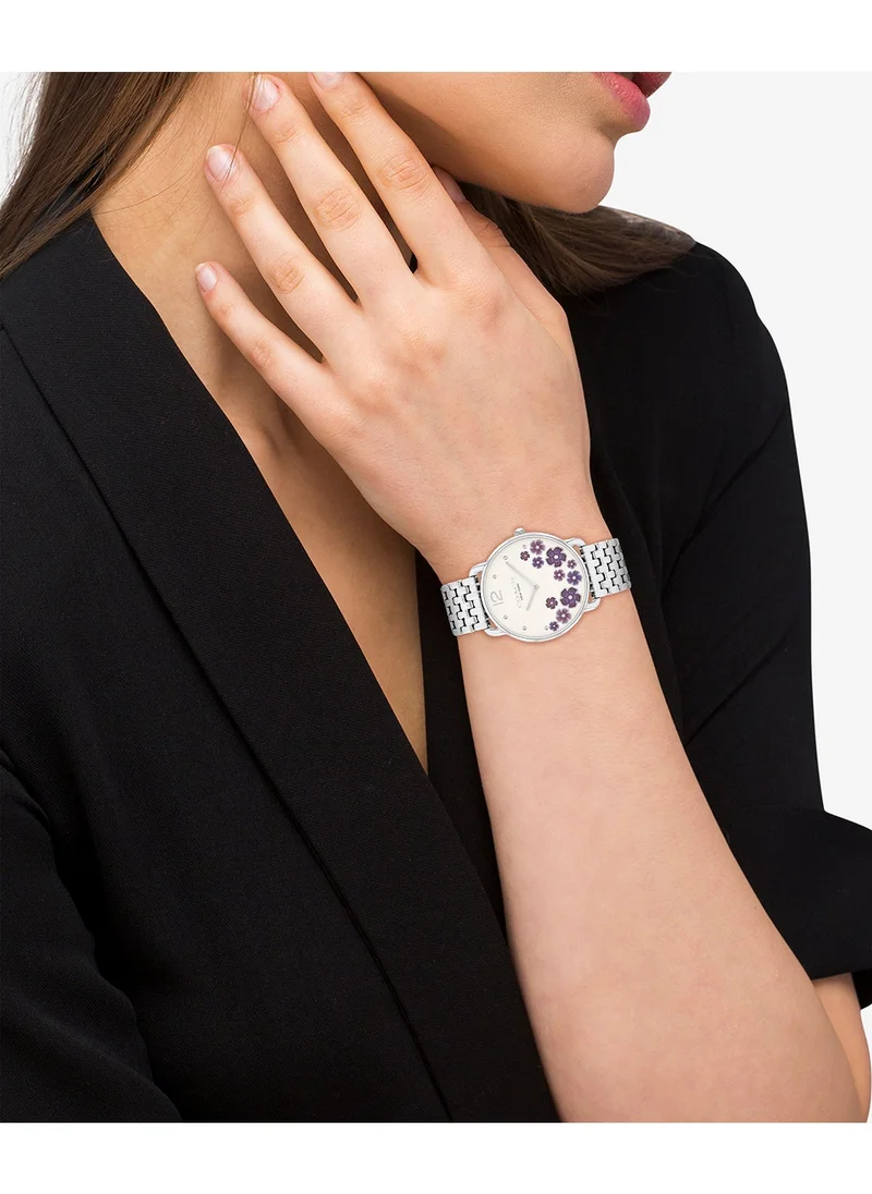COACH Elliot Steel Strap Analog Watch