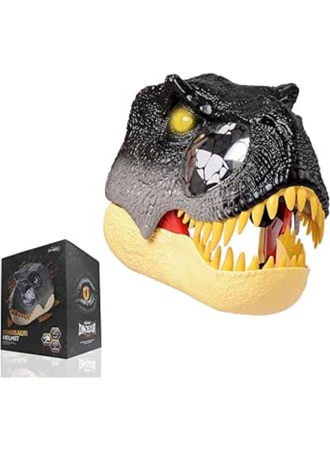 Dacnod قناع ديناصور تي ريكس بفك متحرك - رمادي