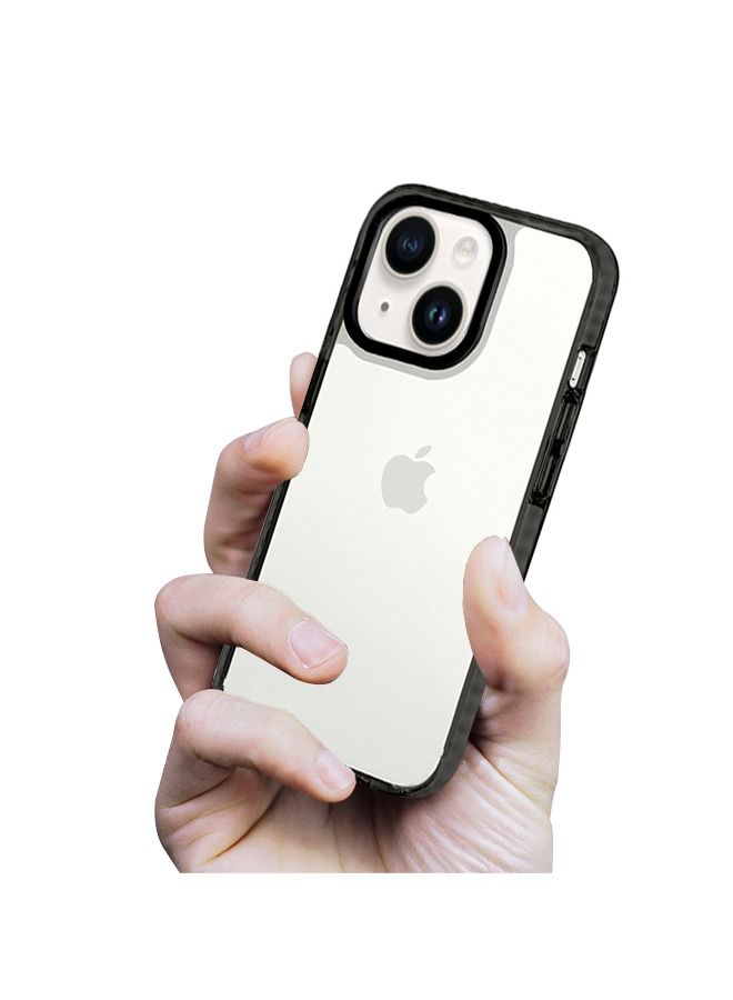 IPhone 14 Black-Ring Collision-Resistant Triple-In-One Transparent Case - Image 4