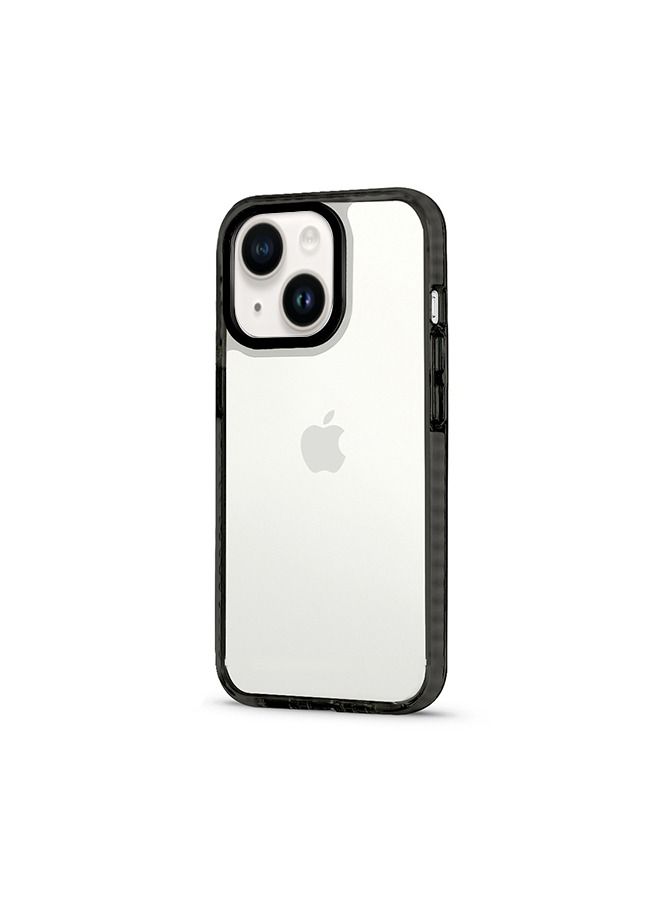 IPhone 14 Black-Ring Collision-Resistant Triple-In-One Transparent Case - Image 1