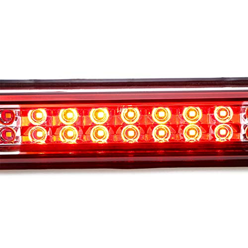 Tresound LED Third 3rd Brake light for 1988-2000 Chevy GMC C/K 1500 2500 3500 Rear Cargo Lamp High Mount Stop light (Red) - Image 4