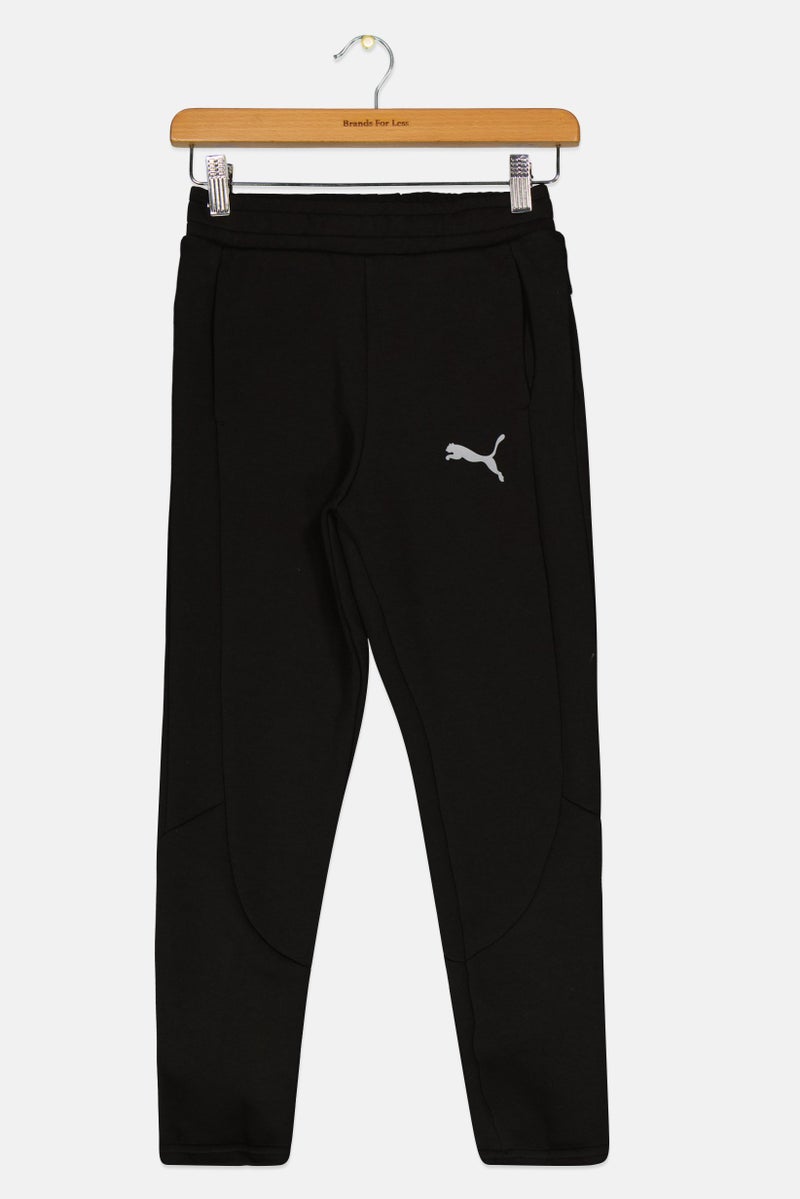 PUMA Kids Boy Slim Fit Brand Logo  Sweatpants, Black  - Image 1
